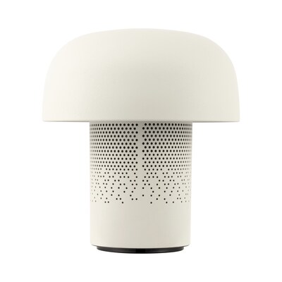 Kooduu Sensa Play 8.5" LED Speaker Lamp with USB Port, White (1203-02)
