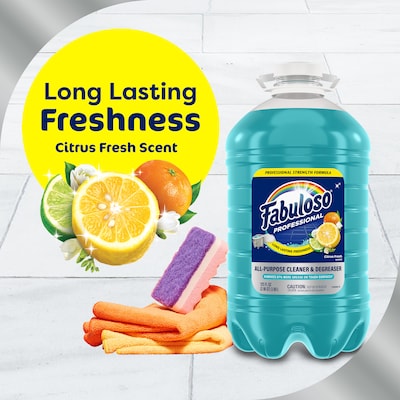 Fabuloso Professional All-Purpose Cleaner and Degreaser, Citrus Fresh Scent, 125 oz., 4/Carton (61051911CT)