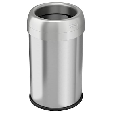 UPC 897112000093 product image for iTouchless Stainless Steel 13 Gallon Dual-Deodorizer Round Open Top Trash Can |  | upcitemdb.com