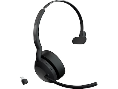 jabra Evolve2 55 Wireless Noise Canceling Bluetooth Mono Phone & Computer Headset, USB-C, UC-Certifi