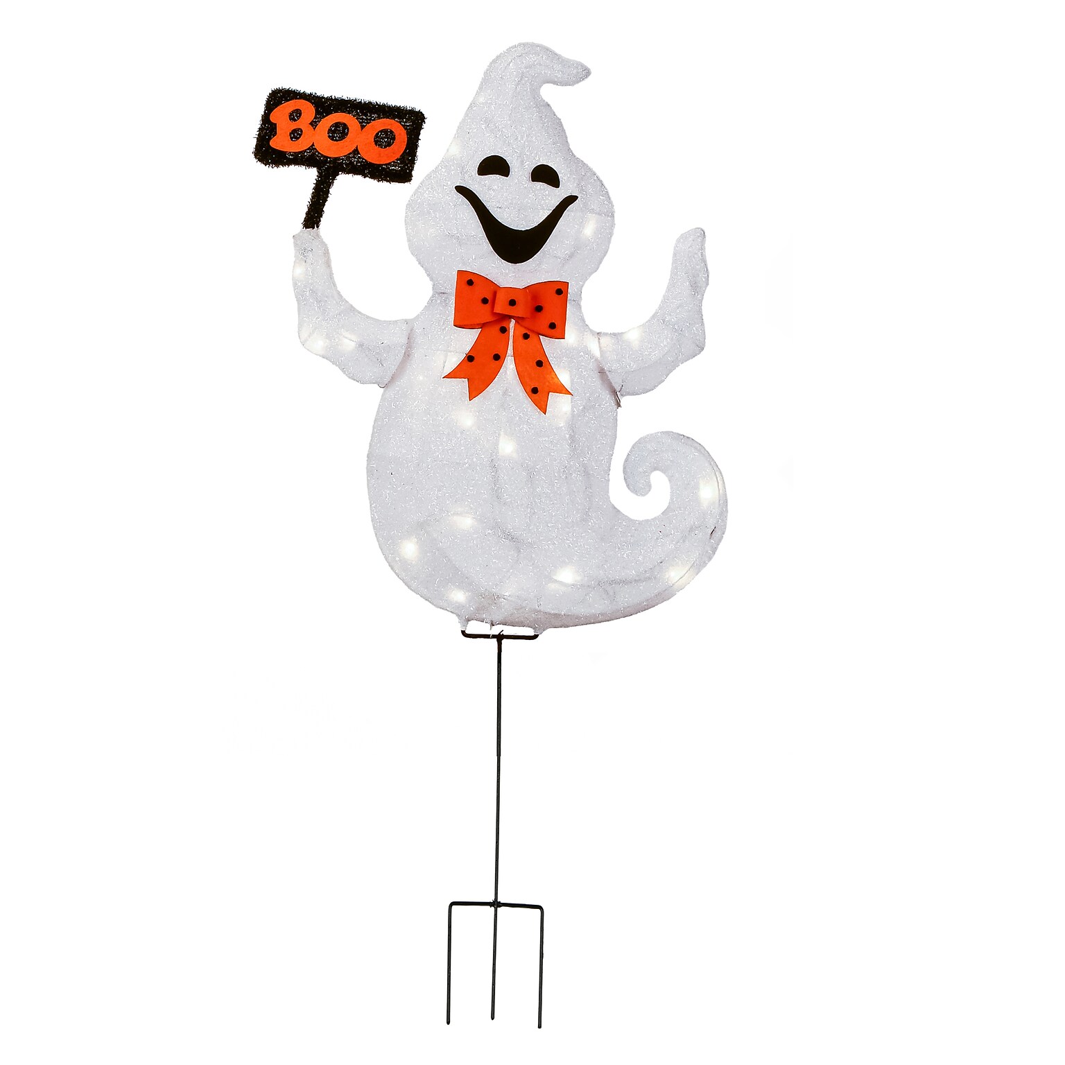 National Tree Company 31 Pre-Lit Ghost with BOO Banner Garden Stake (MZ17-HS21B81-1)
