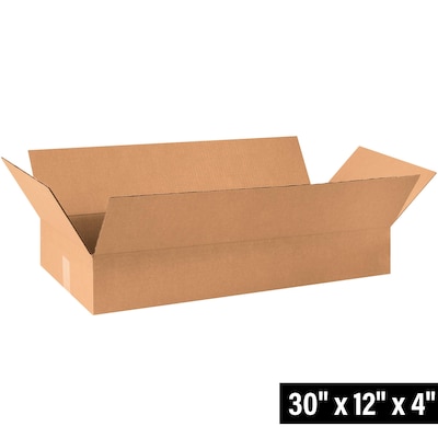 30 x 12 x 4 Shipping Boxes, 32 ECT, 25/Bundle (30124)