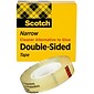 Scotch Permanent Double Sided Tape Refill, 1/2" x 25 yds., Clear (665)