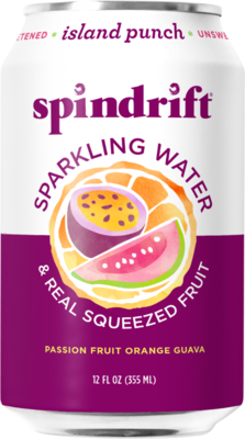 Spindrift Island Punch Flavored Sparkling Seltzer Water, 12 oz., 24 Cans/Carton (SDR14247)