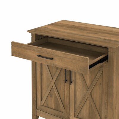 Bush Furniture Key West 30" Secretary Desk with Keyboard Tray, Reclaimed Pine (KWS132RCP-03)
