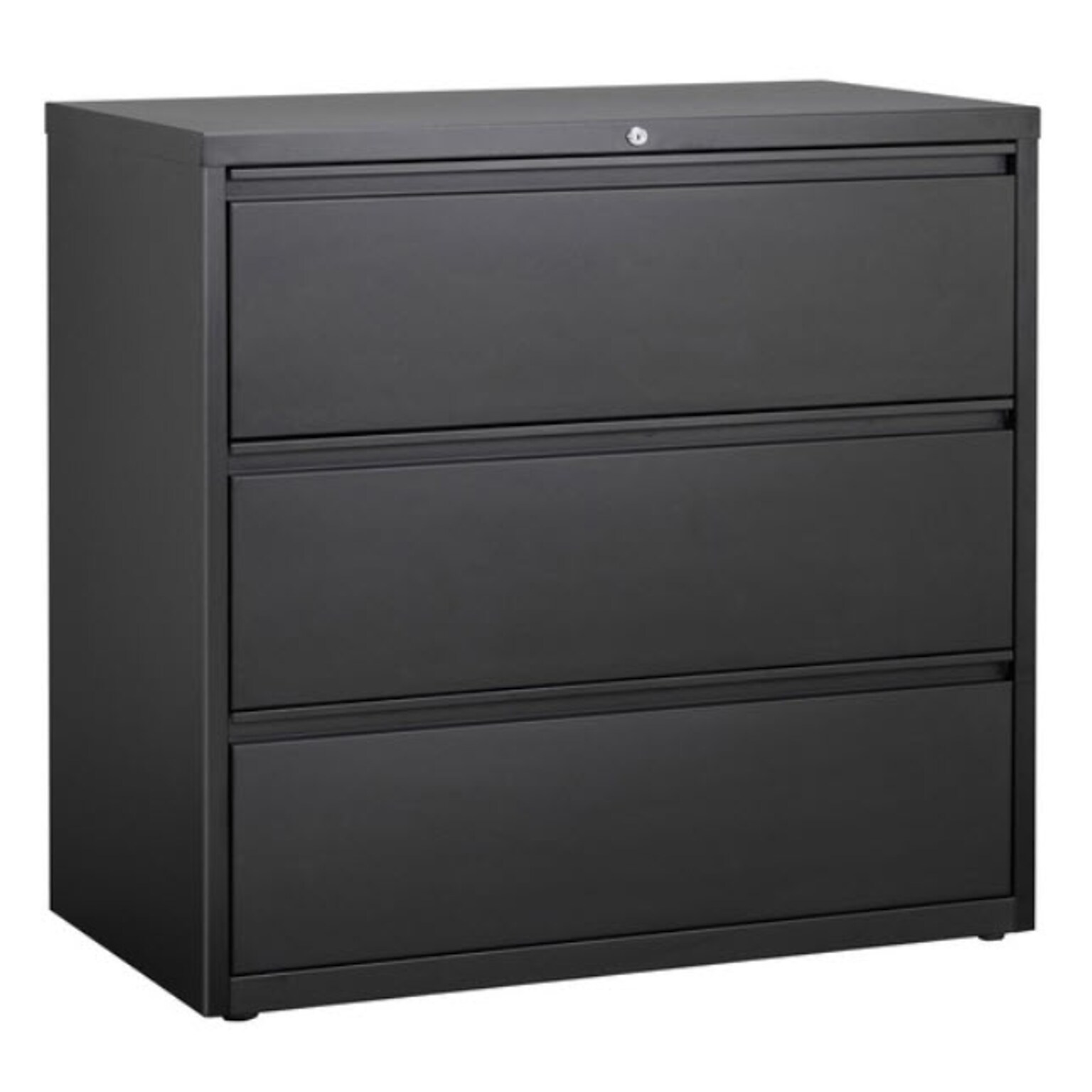 Lorell 3-Drawer Black Lateral Files, Black