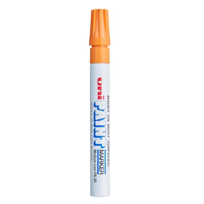 Uni Paint Medium Bullet Tip Marker, Orange, 12/Pack (63607DZ)