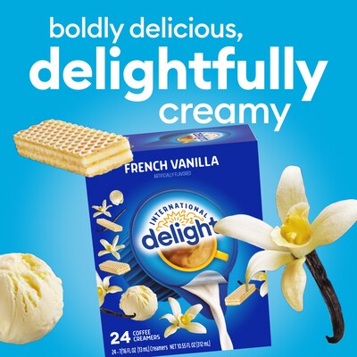 International Delight French Vanilla Dairy Free Liquid Creamer, 0.44 oz., 24/Box (WWI100681)