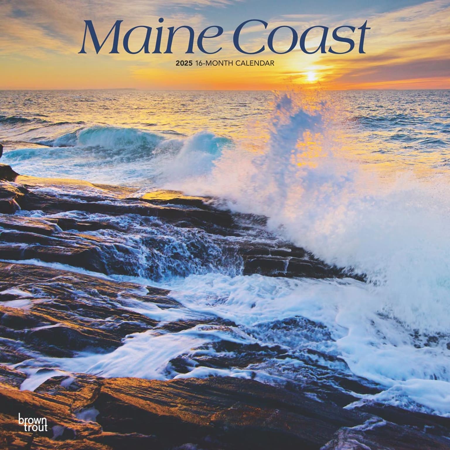 2025 BrownTrout Maine Coast 12 x 12 Monthly  Wall Calendar (9781975475154)