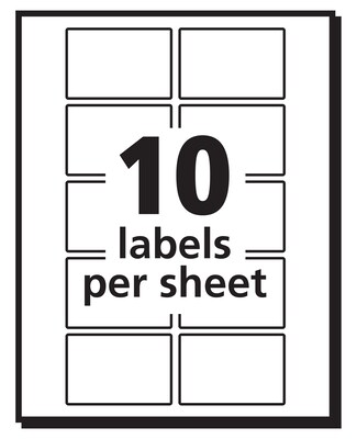 Avery® 5434 Print-or-Write Multiuse ID Labels, 1"H x 1-1/2"L, 500/Pack