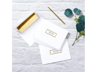 Avery Easy Peel Laser/Inkjet Address Labels, 1" x 2 5/8", White with Metallic Gold Borders, 300 Labels/Pack (6540)