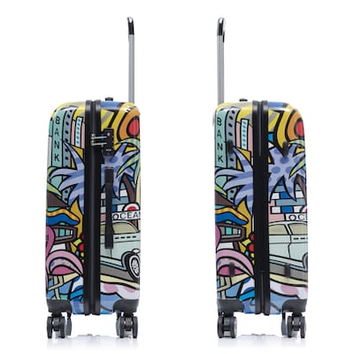 InUSA 24" Hardside Miami Suitcase, 4-Wheeled Spinner, TSA Checkpoint Friendly, Miami (IUAPC00M-MIA)