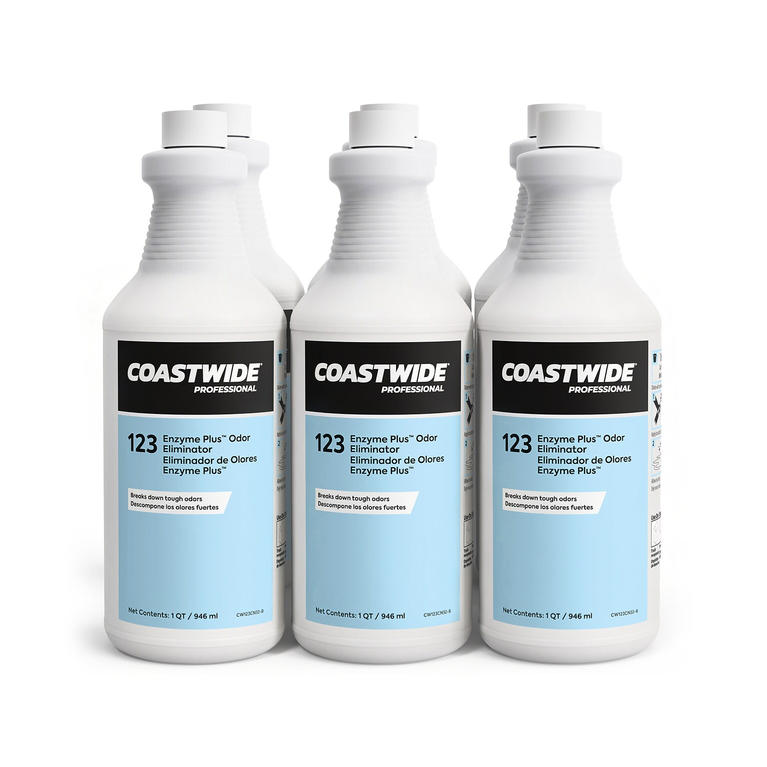 Coastwide Professional™ Odor Eliminator Enzyme Plus Concentrate, 0.95L, 6/Carton