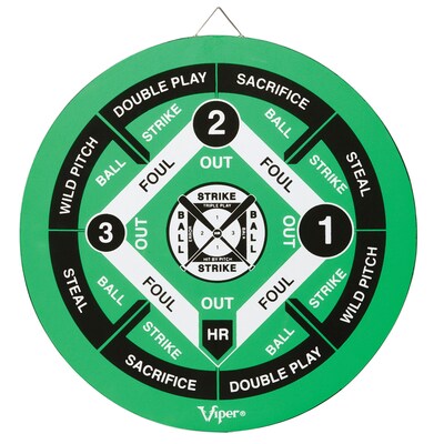 Viper Double Play Coiled Paper Fiber Dartboard with Darts (42-6014)