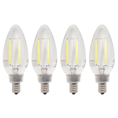 Viribright 3.2-Watt Warm White LED Decorative Bulb, 4/Box (640192-4)