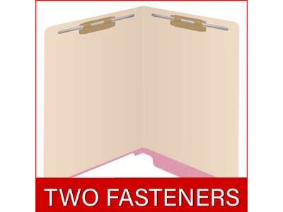 Medical Arts Press Reinforced End Tab File Folder, Straight-Cut, Letter Size, Manila/Violet, 50/Box (S-09473-PRP)