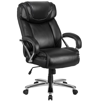 Flash Furniture HERCULES Series Ergonomic LeatherSoft Swivel Big & Tall Executive Office Chair, Blac