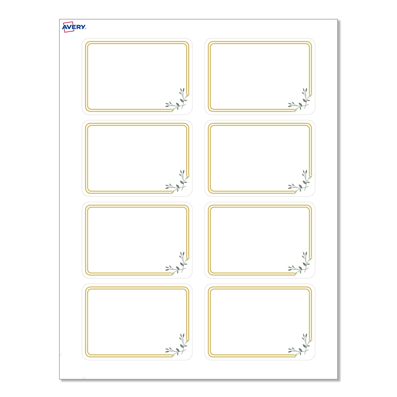 Avery Laser/Inkjet Rectangle Multipurpose Labels, 2-1/3 x 3-3/8, White, 80/Pack (S00-EY8)