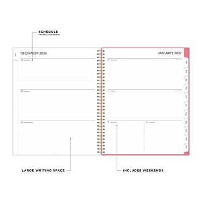 2027 Blue Sky Fly By 8.5 x 11 Calendar Year Weekly & Monthly Planner, Plastic Cover (140195-27)