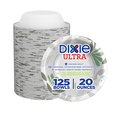 Dixie Ultra Pathways Heavy-Weight Paper Bowls, 20 oz., 125/Pack (SX20PATH)