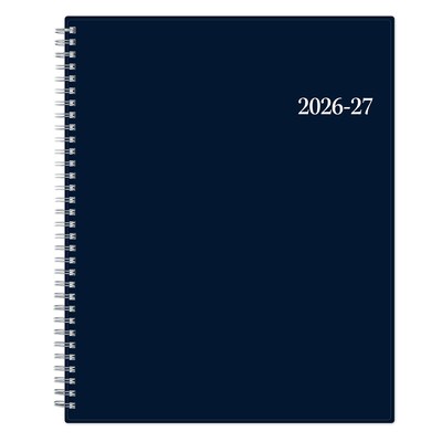 2026-2027 Blue Sky Collegiate 8.5 x 11 Academic Weekly & Monthly Planner, Plastic Cover, Navy (148672-A27)