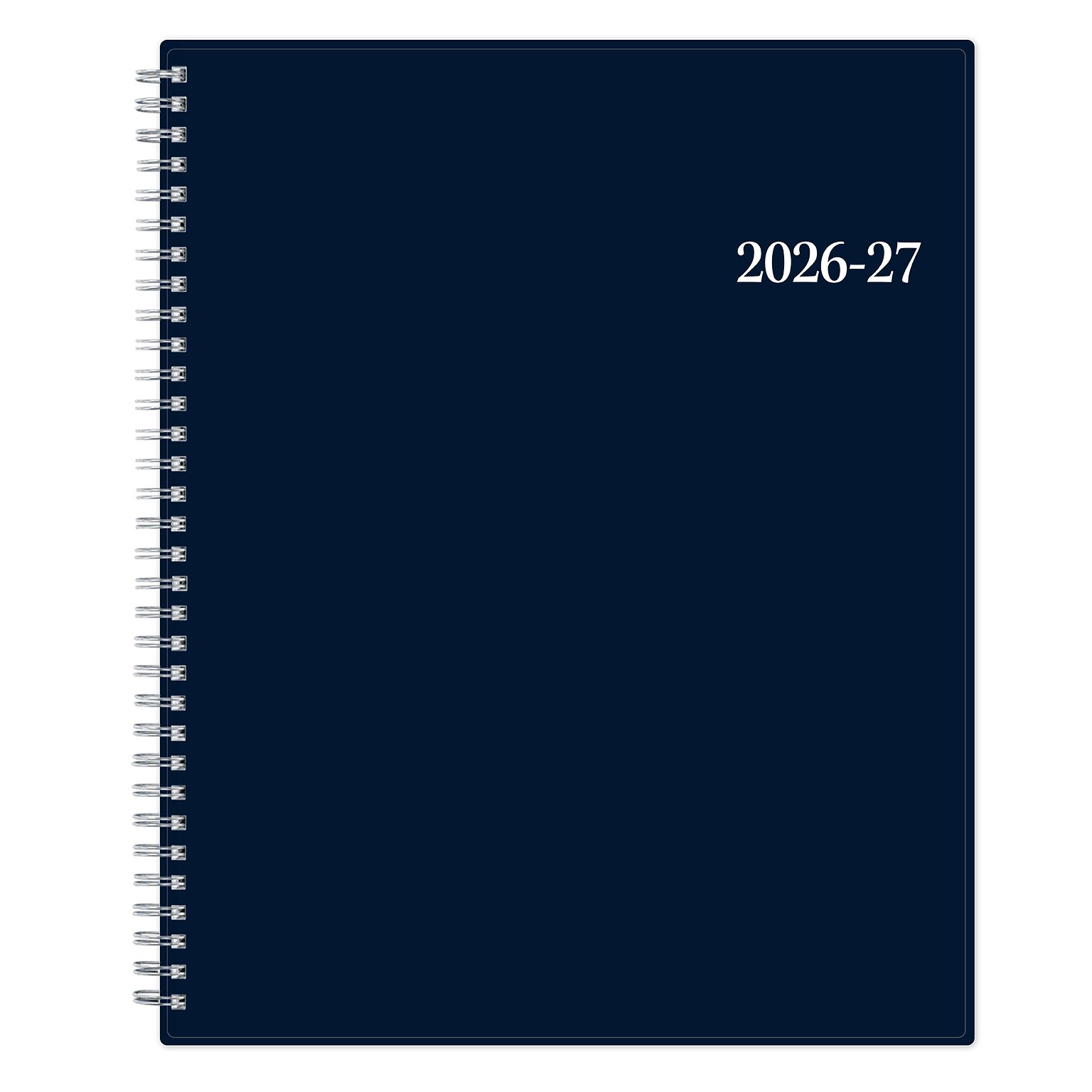 2026-2027 Blue Sky Collegiate 8.5 x 11 Academic Weekly & Monthly Planner, Plastic Cover, Navy (148672-A27)