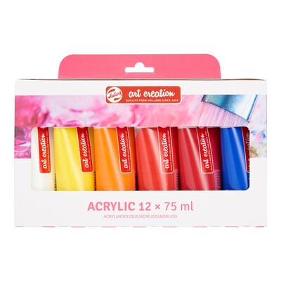 Talens Art Creation Acrylic Paint, Assorted Colors, 12/Set (TLN3582812M)