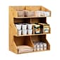 Mind Reader Wood Coffee Pod Condiment Station Countertop Organizer, Brown (3T2TWD-BRN)