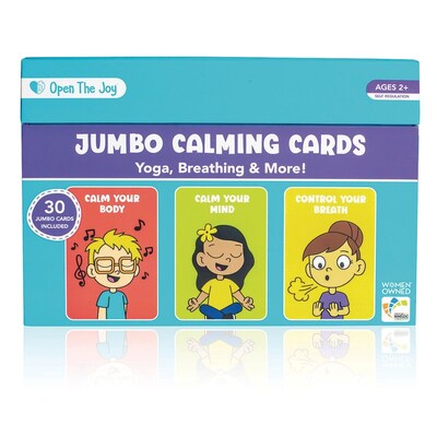 Open the Joy Jumbo Classroom Calming Flash Cards, 30 Cards/Pack (LR4758)