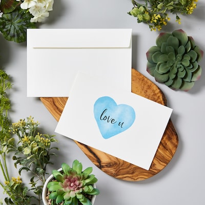 Avery Half-Fold Cards with Envelopes, 5.5" x 8.5", Textured White, 30/Box (AVE3378)