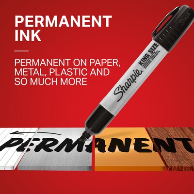 Sharpie King Size Permanent Marker, Chisel Tip, Red, Dozen (15002)