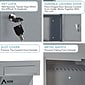 AdirOffice Through-the-Wall Drop Box Mailbox with Adjustable Chute and Suggestion Cards, Gray (631-10-GRY-PKG)
