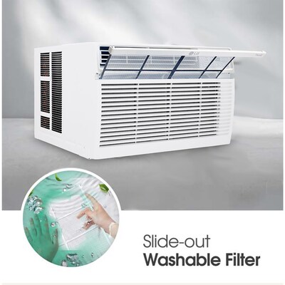 LG 230-Volt 18,000 BTU Window Smart Air Conditioner with Remote, WiFi Enabled, White (LW1821ERSM)