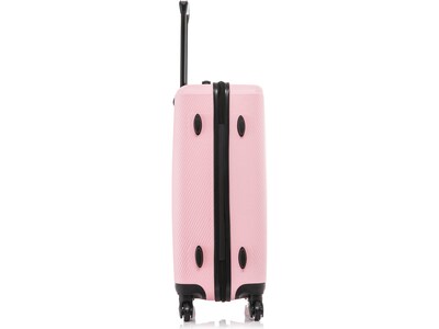 DUKAP Discovery 25.59" Hardside Suitcase, 4-Wheeled Spinner, Pink (DKDIS00M-PNK)