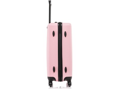 DUKAP Discovery 24" Hardside Suitcase, 4-Wheeled Spinner, TSA Checkpoint Friendly, Pink (DKDIS00M-PNK)