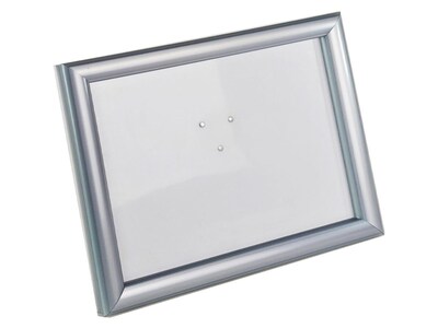 Azar Counter Snap Sign Holder, 8.5" x 11", Silver Plastic Frame, 4/Pack (300332-SLV-4PK)