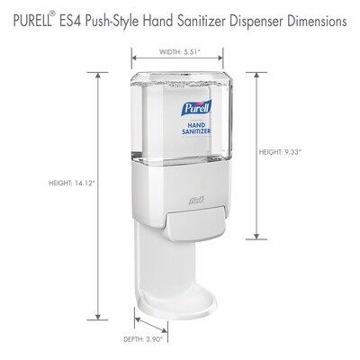 PURELL ES 4 Wall Mounted Hand Sanitizer Dispenser, White (5020-01)