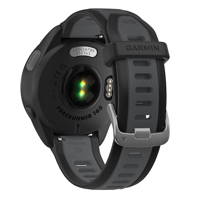 Garmin Forerunner 165 Smartwatch, GPS, 43mm, Slate Gray & Black Silicone Band (010-02863-30)