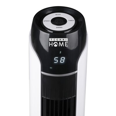 Techni Home Oscillating Tower Fan, 3 Speed, White/Black (RTA-36T-FAN)
