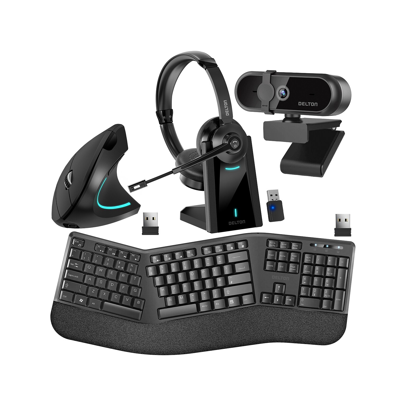 Delton Work Anywhere 35X Wireless Noise Canceling Bluetooth Over-the-Ear Headset Kit (DBND4WLS35X)