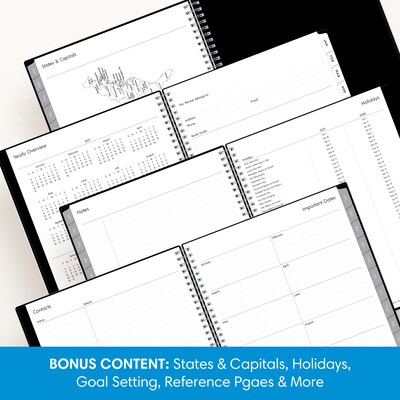 2027 Blue Sky 8.5" x 11" Weekly & Monthly Planner, Black (160975)