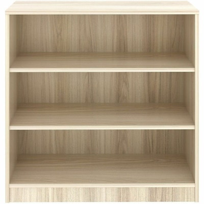 Lorell 36 3-Shelf Bookcase with Adjustable-Shelves, Modern Elm Laminate (LLR66340)