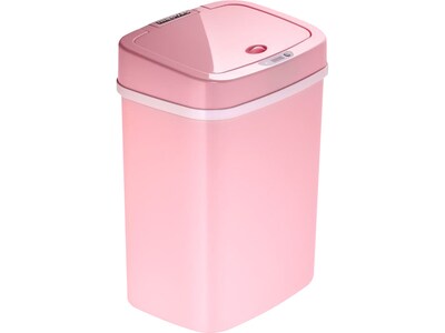 Nine Stars Plastic Sensor Trash Can, 3.2-Gallon, Pink (DZT-12-5PK)