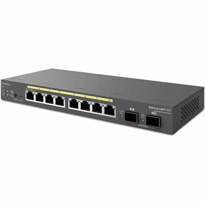 EnGenius Fit 8-Port Gigabit Ethernet PoE Managed Switch, 20 Gbps, Black (EWS2910FP-FIT)
