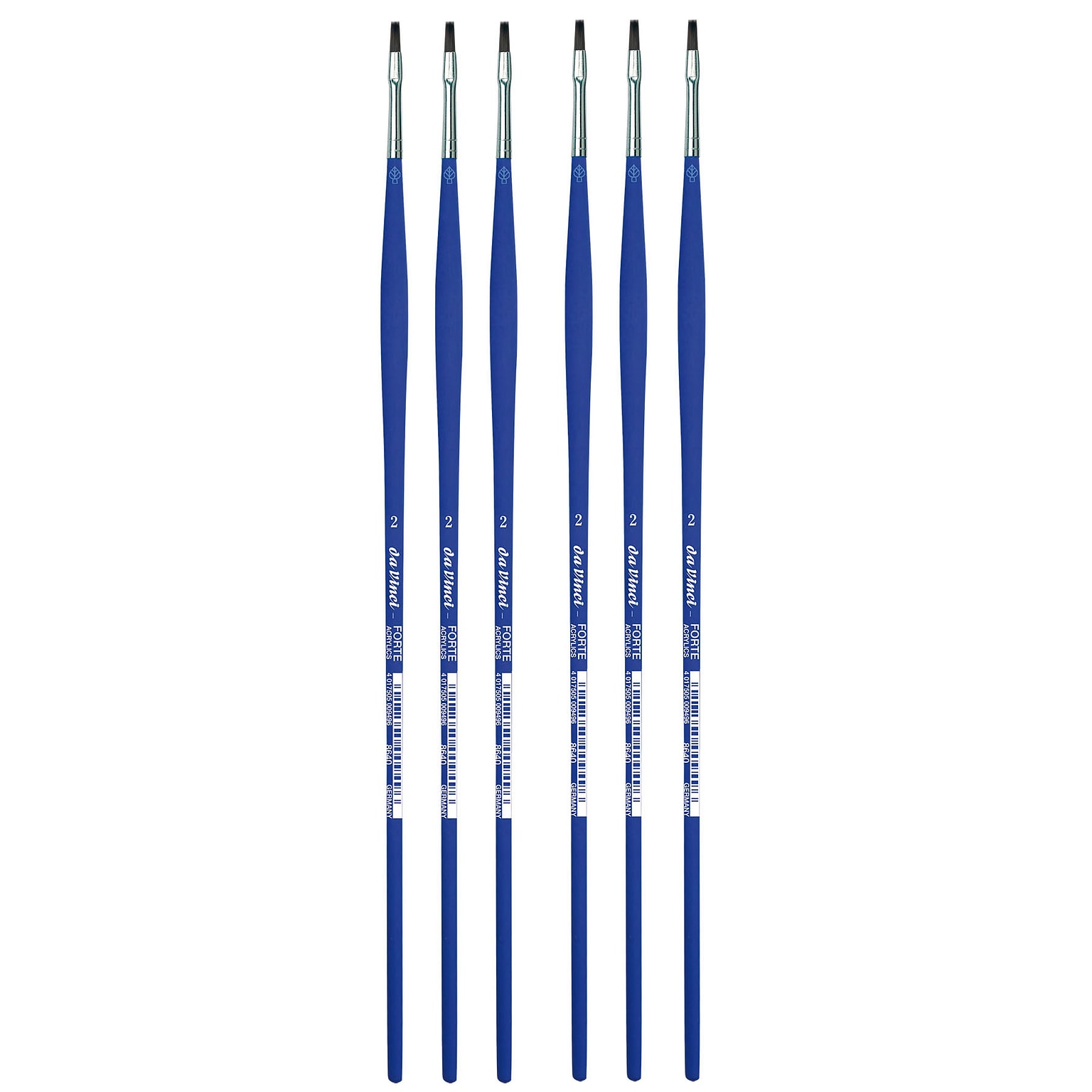 da Vinci FORTE-Acrylics Oil and Acrylic Synthetic Student Brush, 6 /Pack (DVXVA86402-6)