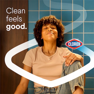 Clorox Disinfecting Toilet Bowl Cleaner with Bleach, Rain Clean Scent, 24 Oz., 2/Pack (00273)