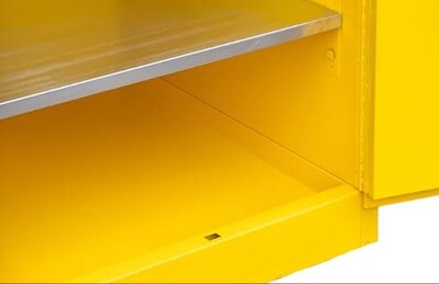 FireKing Flammable Liquids Storage Cabinet, 45 gal, Automatic Close, Yellow (SC45-AC-Y)