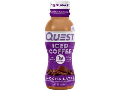 Quest Mocha Latte Iced Coffee, 10 oz., 12/Carton (QRTDML-4M3)