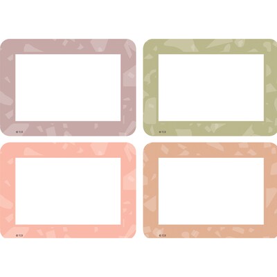 Teacher Created Resources Terrazzo Tones Name Tags/Labels Multi-Pack, 36/Pack, 6 Packs (TCR7222-6)