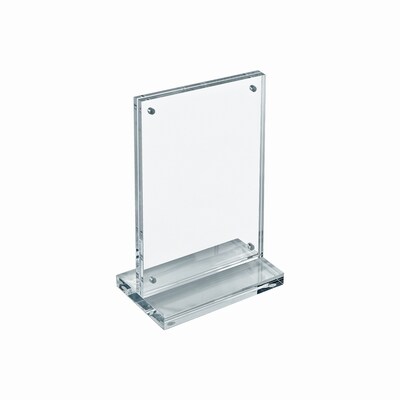 Azar Literature Holder, 5 x 7.625, Vertical, Table Top, Clear, Acrylic (104774)